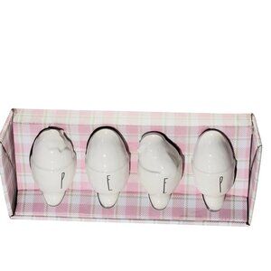 RAE DUNN Magenta Artisan Collection Chick Egg Cups Set of 4  Decorative Use Only